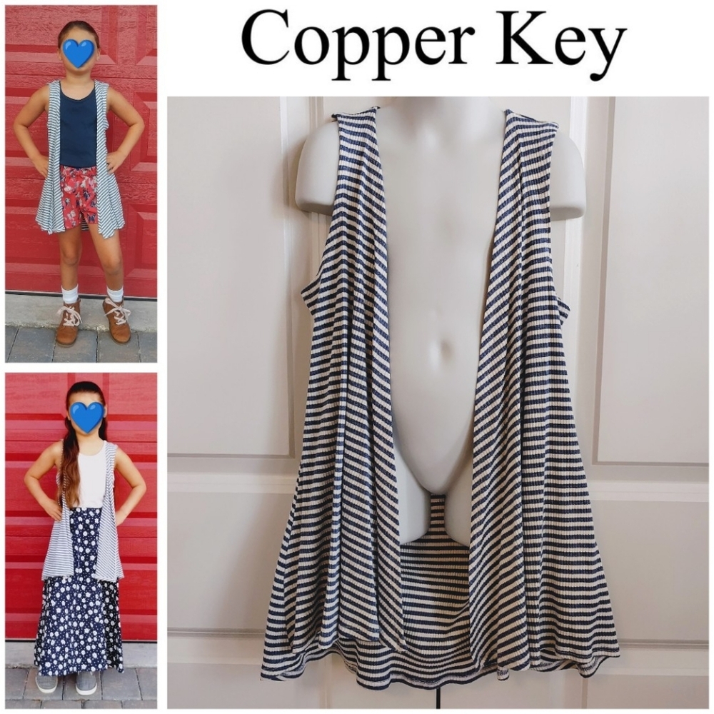 Blue & White Coverup/Layering Piece